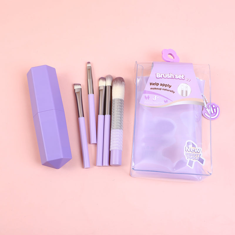 SET DE MAQUILLAJE CON ESTUCHE - MORADO