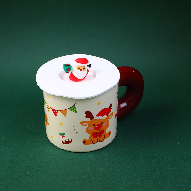 TAZA DE CAFÉ CON TAPA- NAVIDAD 340ML