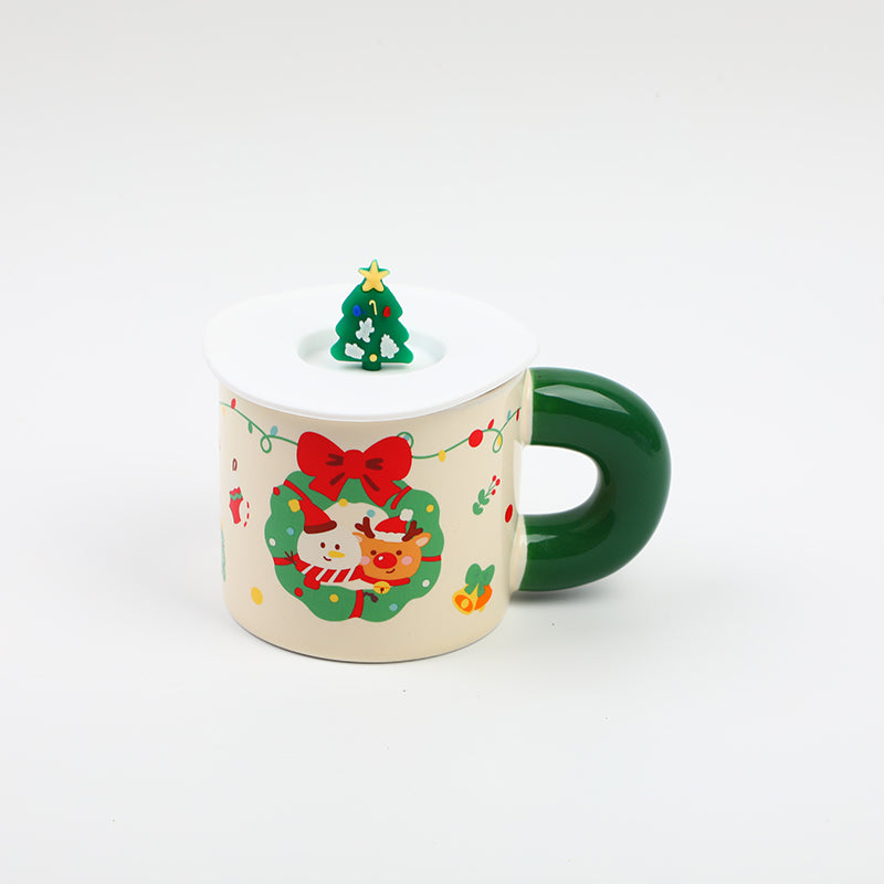 TAZA DE CAFÉ CON TAPA- NAVIDAD 340ML