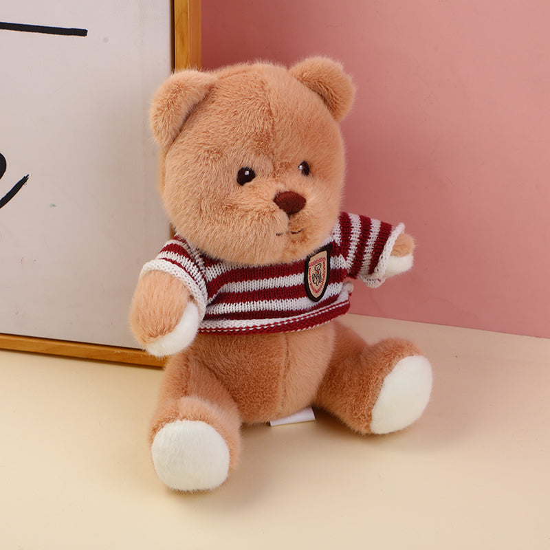 FIGUTA DECORATIVA DE OSO MARRON CON SUETER - 24