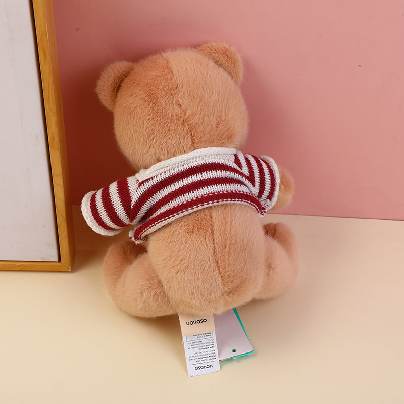 FIGUTA DECORATIVA DE OSO MARRON CON SUETER - 24