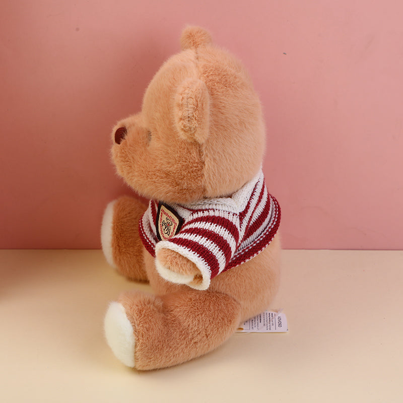 FIGUTA DECORATIVA DE OSO MARRON CON SUETER - 24