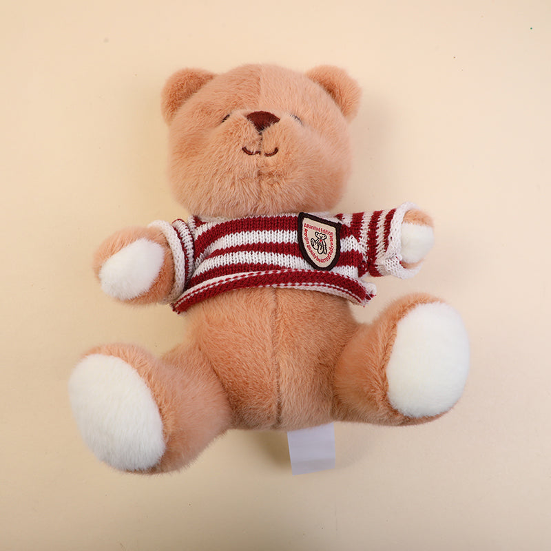 FIGUTA DECORATIVA DE OSO MARRON CON SUETER - 24