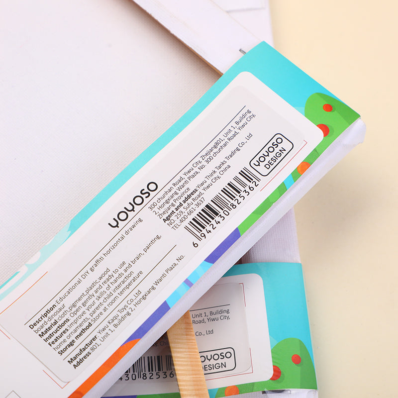 SET DE LIENZO Y PINTURAS - DINOSAURIO