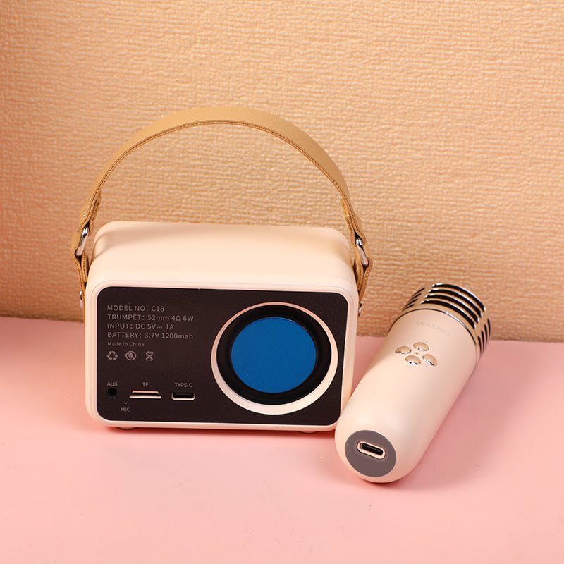 KARAOKE - PARLANTE CON MICROFONO - KHAKI