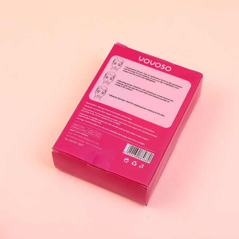 SET DE BROCHAS Y ESPONJAS - 5 UND - ROSADA