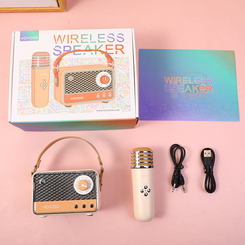 KARAOKE - PARLANTE CON MICROFONO - KHAKI