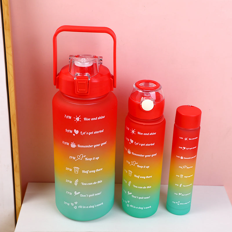 SET DE 3 TERMOS DEGRADADO PLASTICO