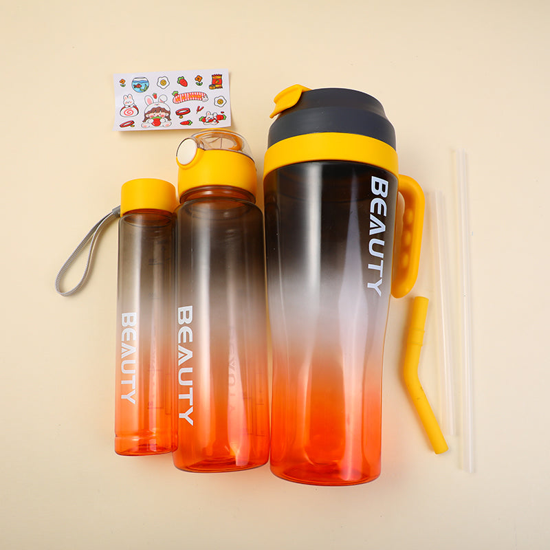 SET DE 3 TERMOS DEGRADADO PLASTICO