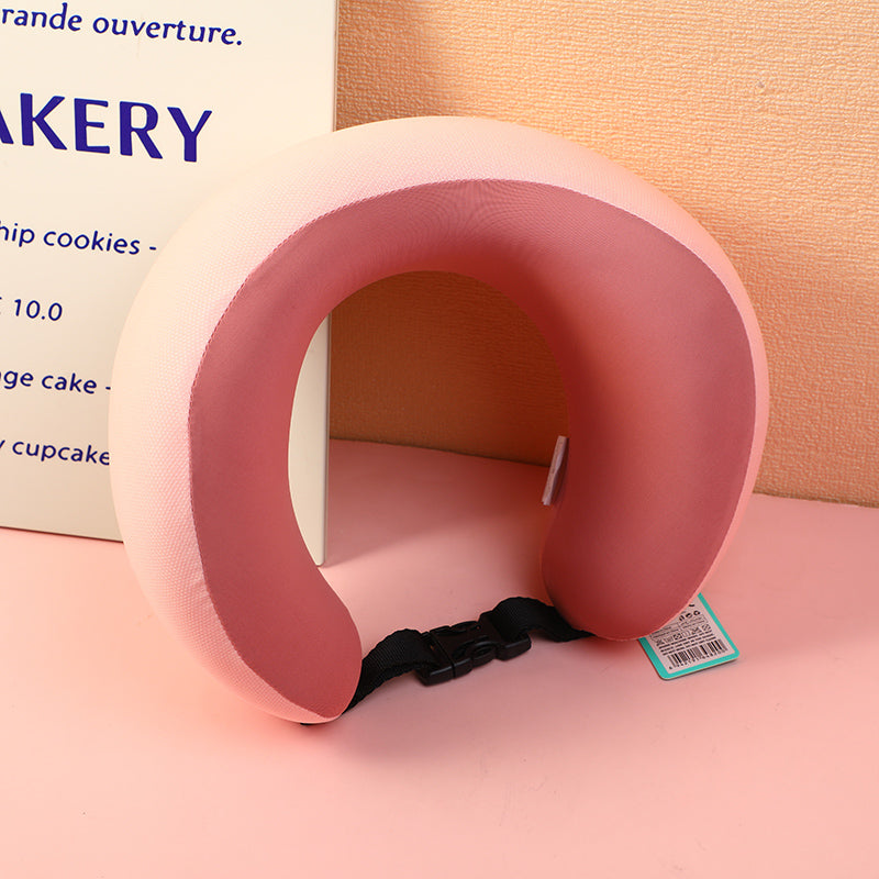 ALMOHADA EN U - AZUL ROSADO