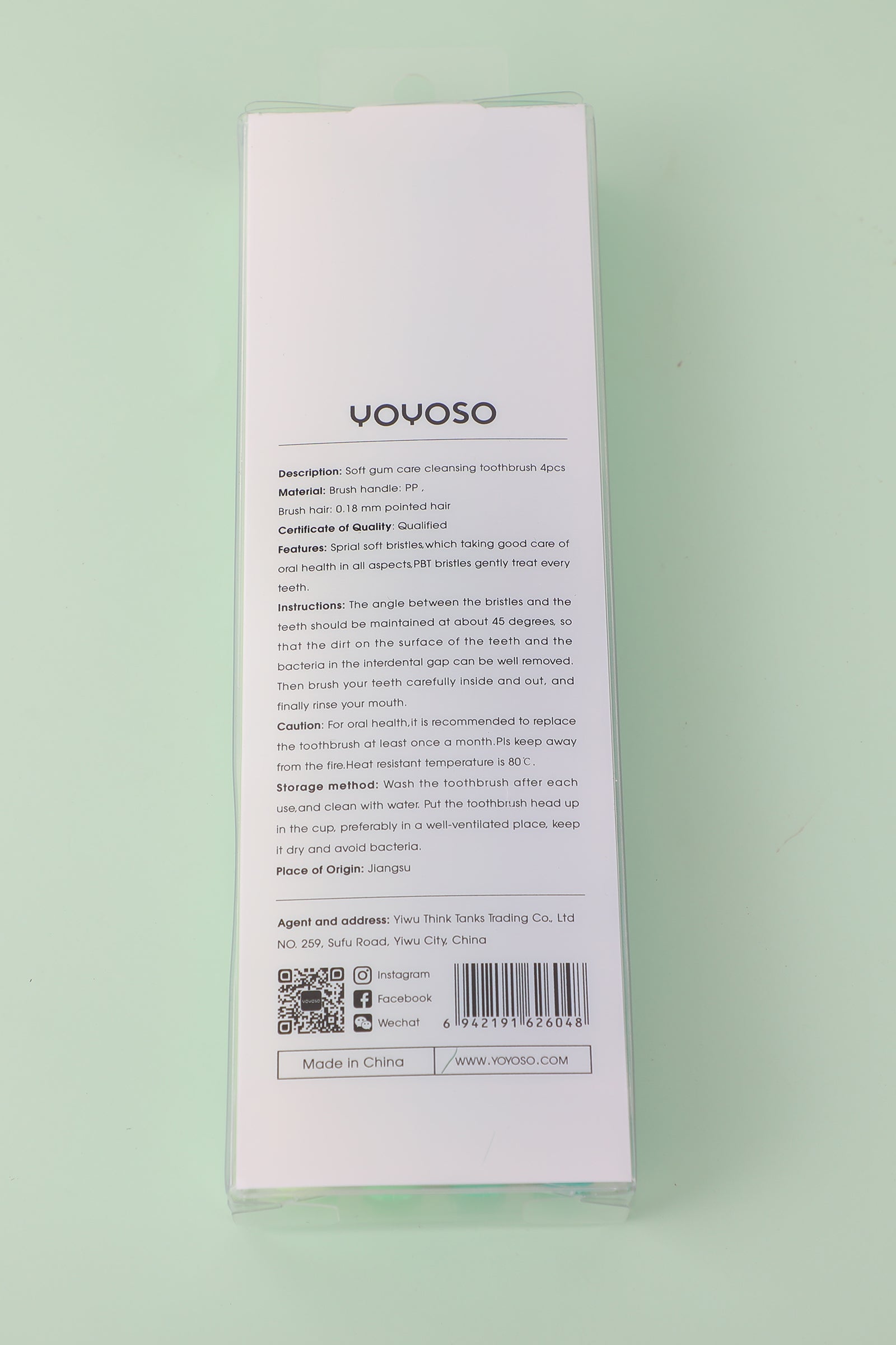 CEPILLO DE DIENTES SUAVES - 4 PCS