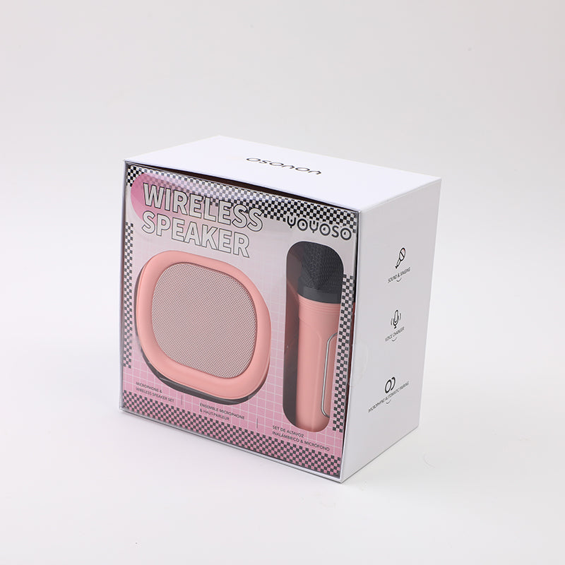 KARAOKE - PARLANTE CON MICROFONO - ROSADO
