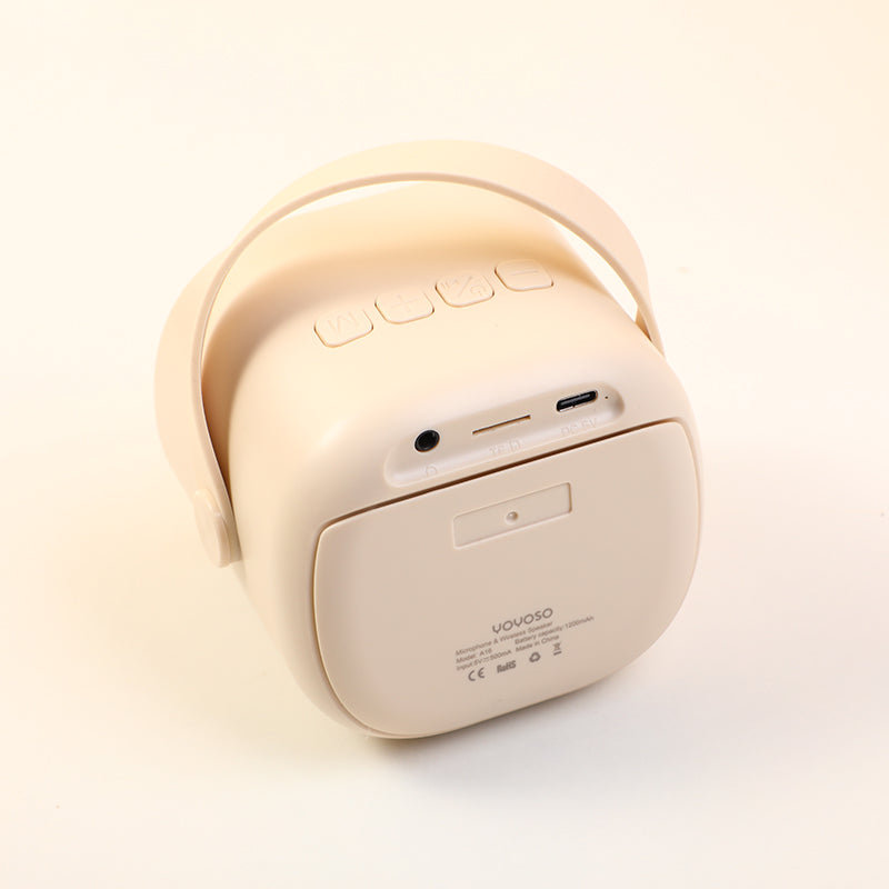 KARAOKE - PARLANTE CON MICROFONO - BEIGE