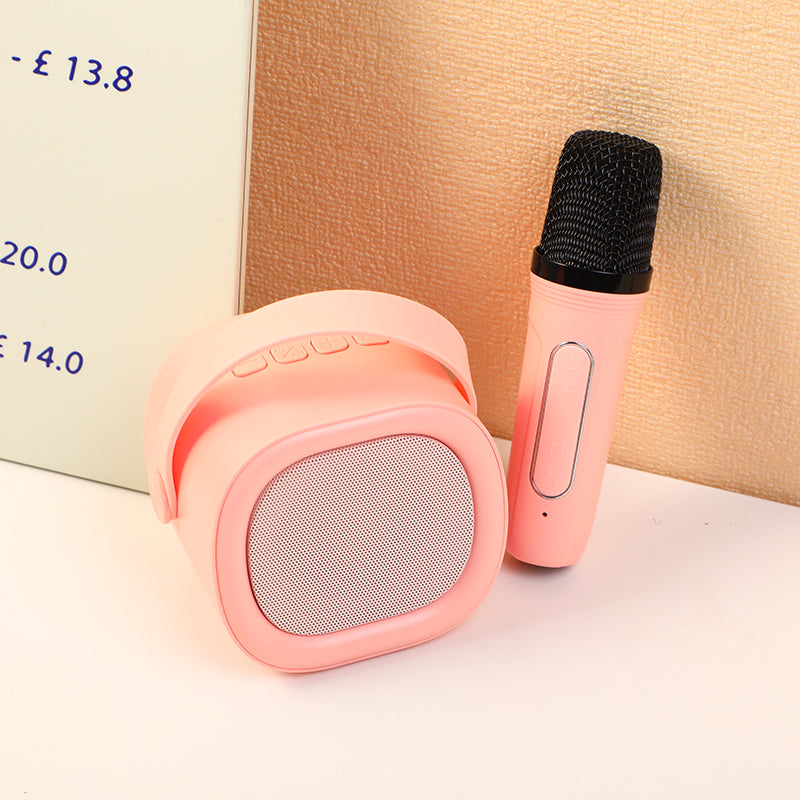 KARAOKE - PARLANTE CON MICROFONO - ROSADO