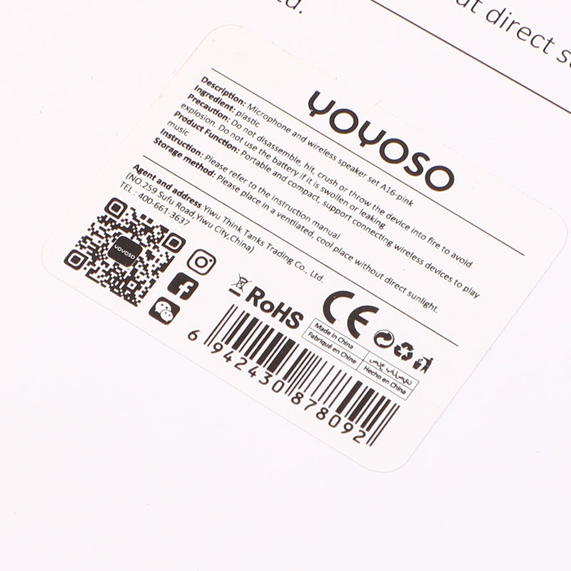 KARAOKE - PARLANTE CON MICROFONO - ROSADO