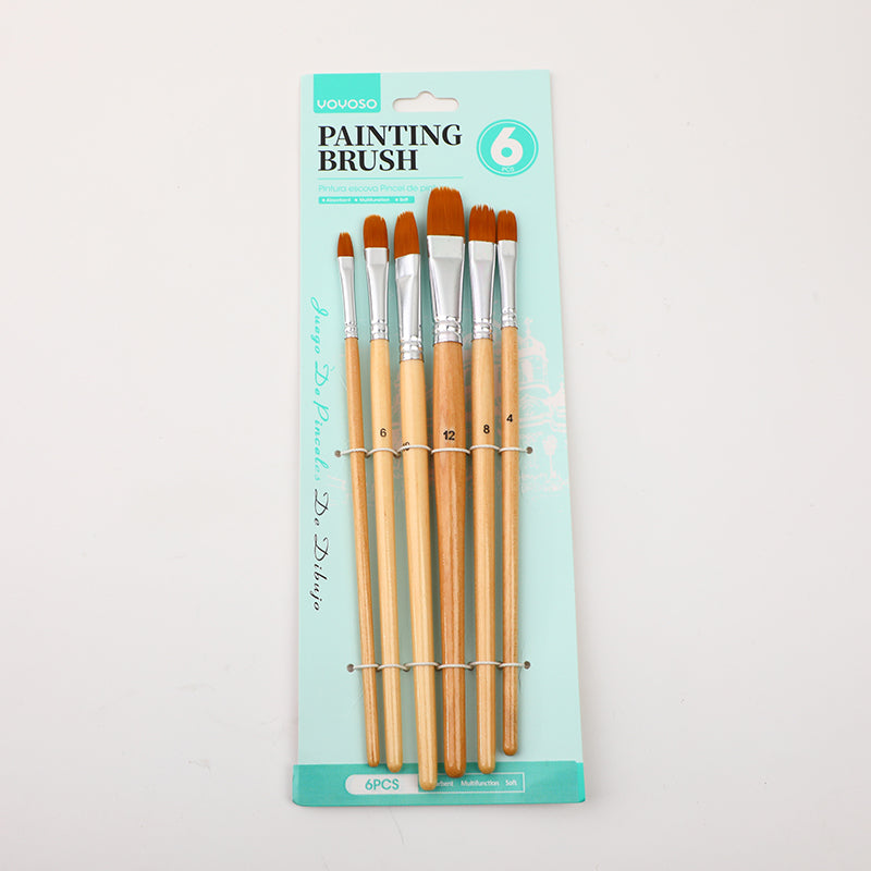 SET DE PINCELES DE MADERA - 6UND