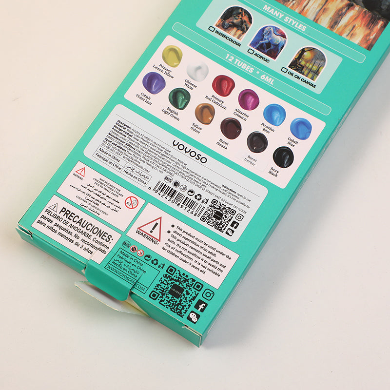 SET DE 12 PINTURAS - ACRILICA