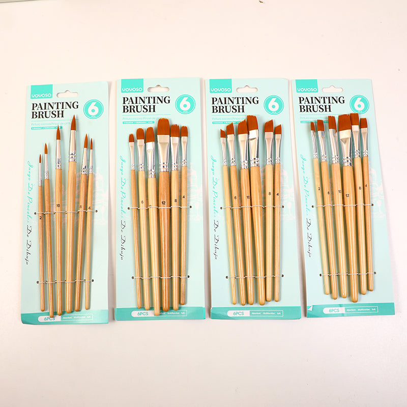 SET DE PINCELES DE MADERA - 6UND