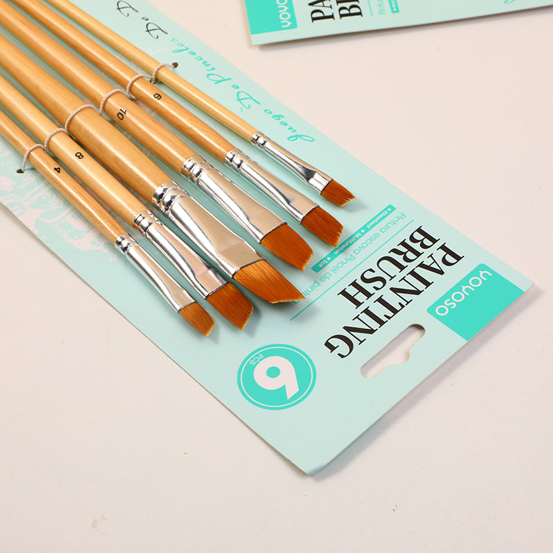 SET DE PINCELES DE MADERA - 6UND