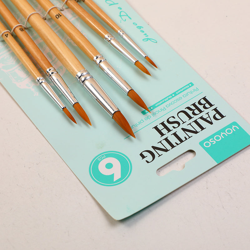 SET DE PINCELES DE MADERA - 6UND