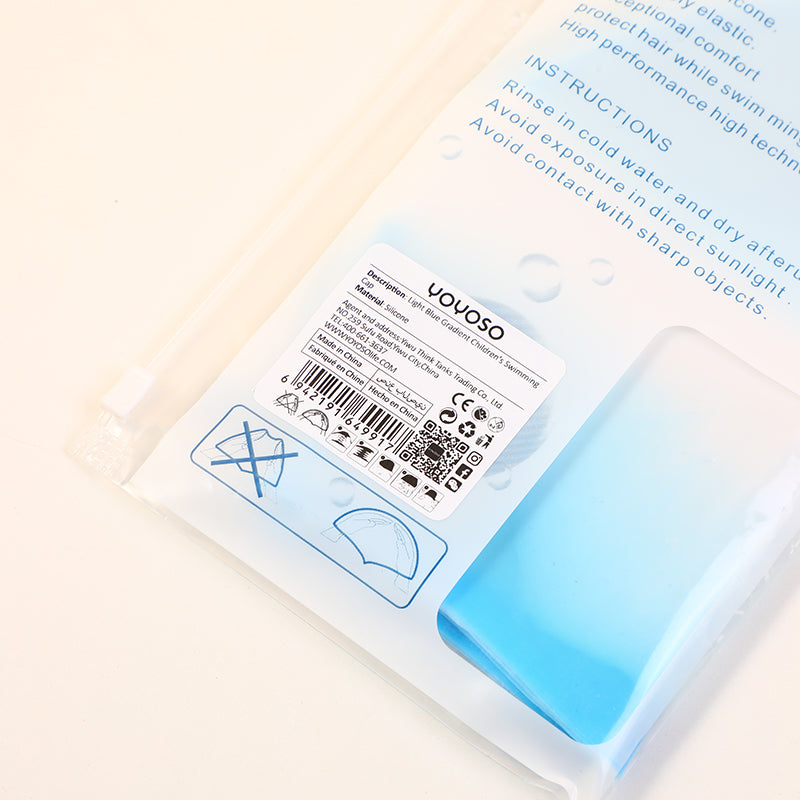 GORRO PARA NATACION - NIÑOS - AZUL CLARO