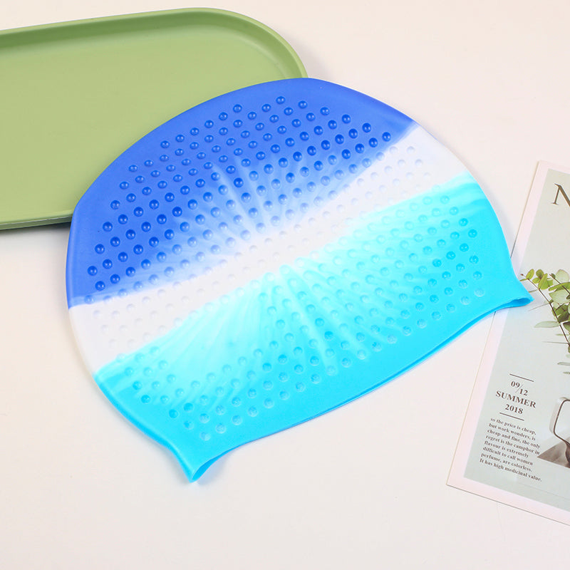 GORRO PARA NATACION - NIÑOS - AZUL OSCURO