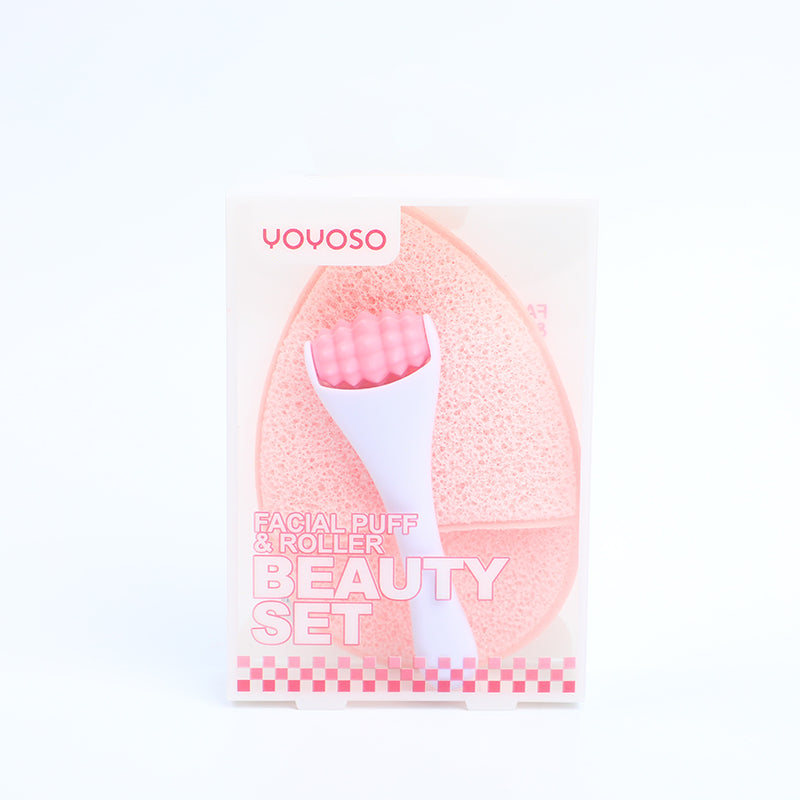 SET DE BELLEZA FACIAL PUFF Y ROLLER