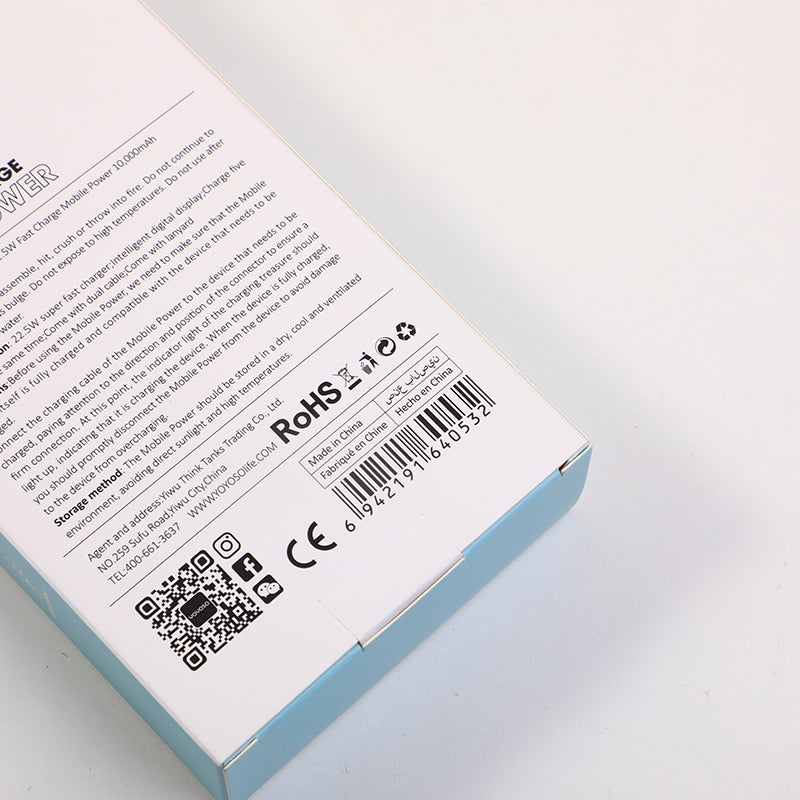 BATERIA PORTATIL CARGA RAPIDA 10.000MAH