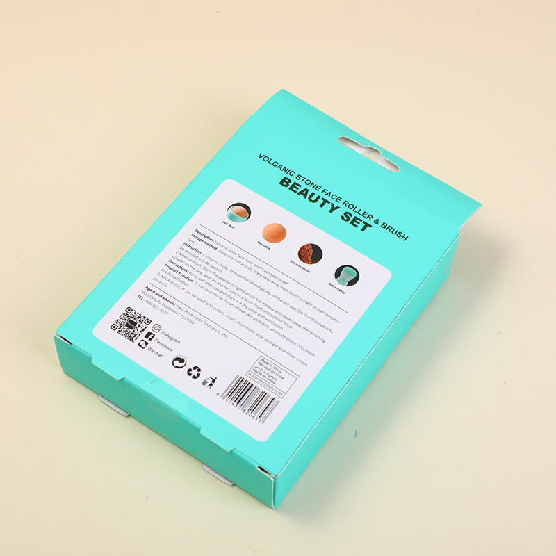 SET DE BELLEZA CON CEPILLO Y PIEDRA VOLCANICA