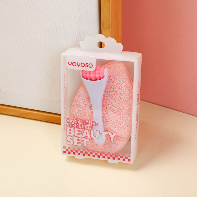 Set De Belleza Facial Puff Y Roller
