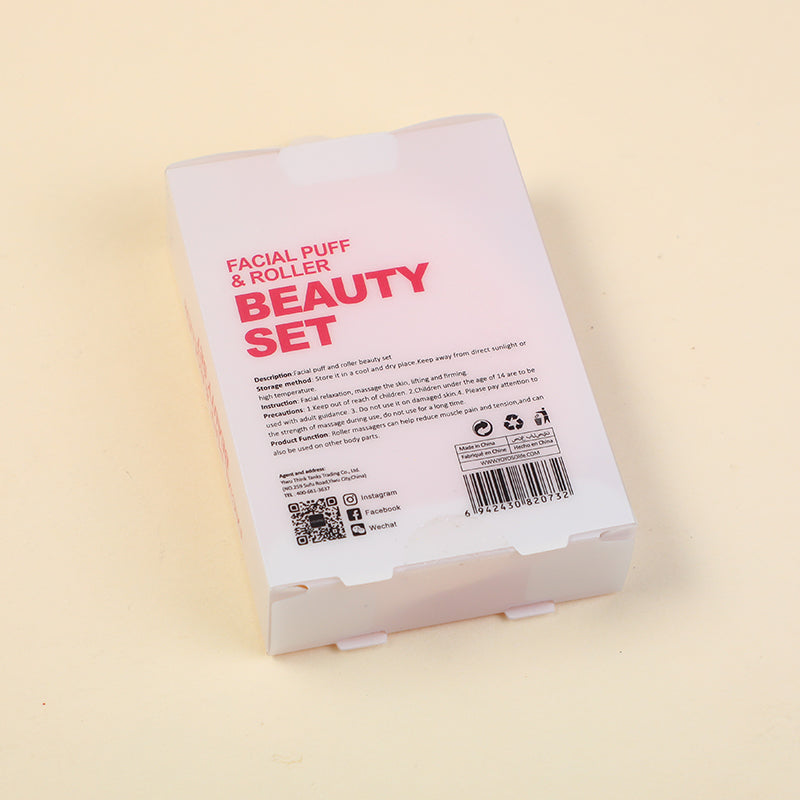 Set De Belleza Facial Puff Y Roller