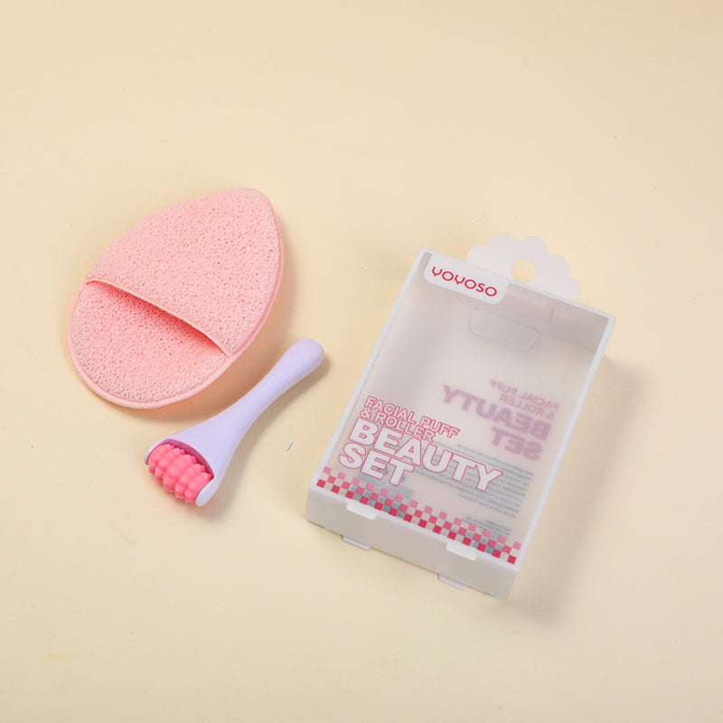 Set De Belleza Facial Puff Y Roller