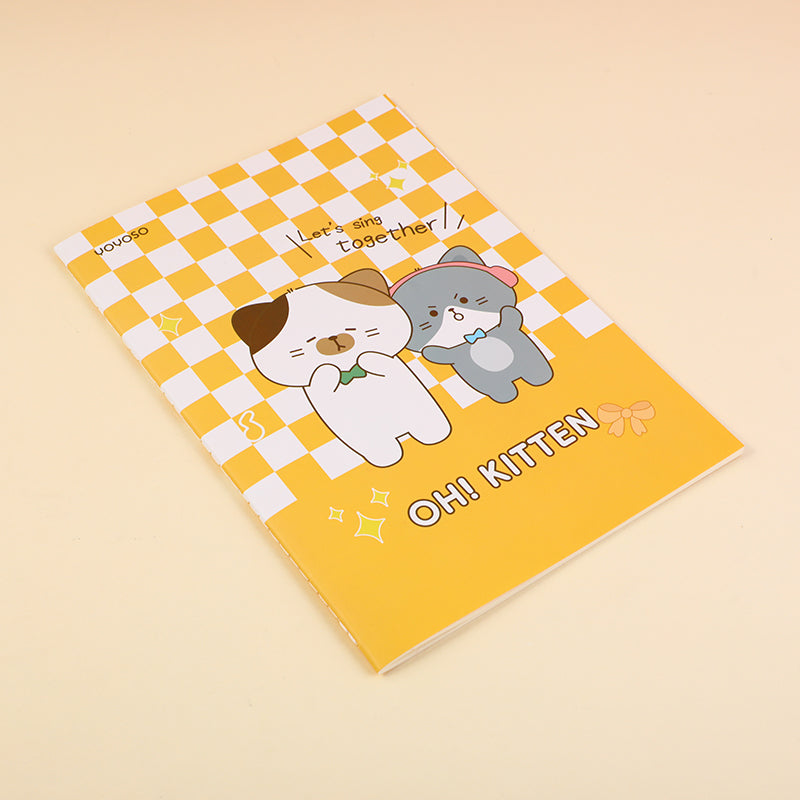 Cuaderno B5 Gato Lineas Horizontales