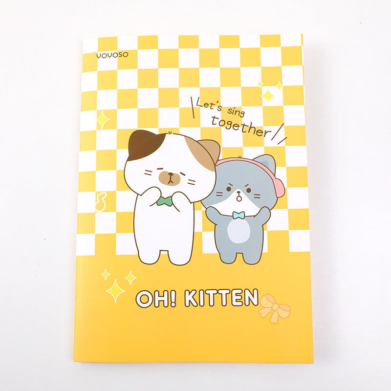 Cuaderno B5 Gato Lineas Horizontales