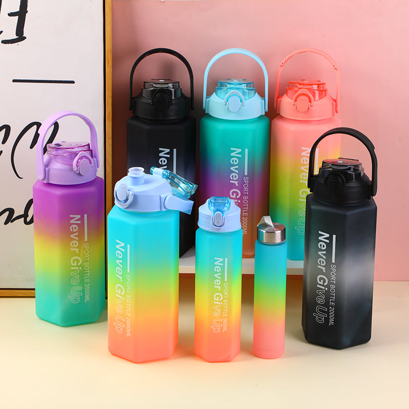 SET DE 3 TERMOS PLASTICO DEGRADADO