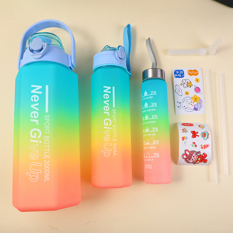 SET DE 3 TERMOS PLASTICO DEGRADADO