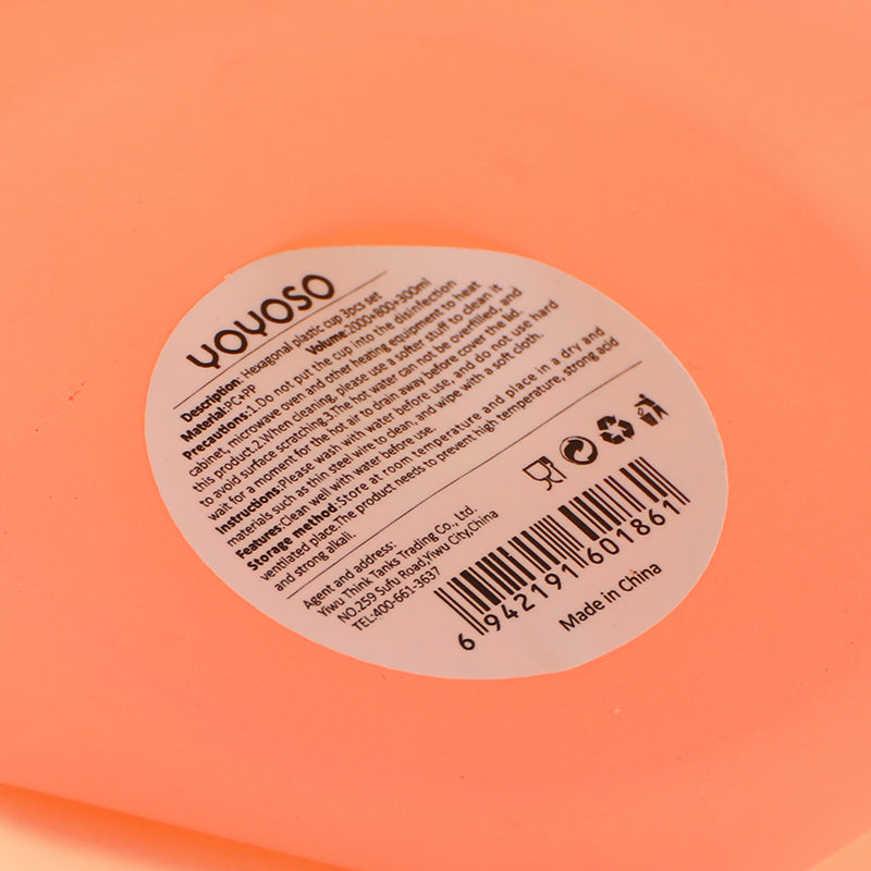 SET DE 3 TERMOS PLASTICO DEGRADADO