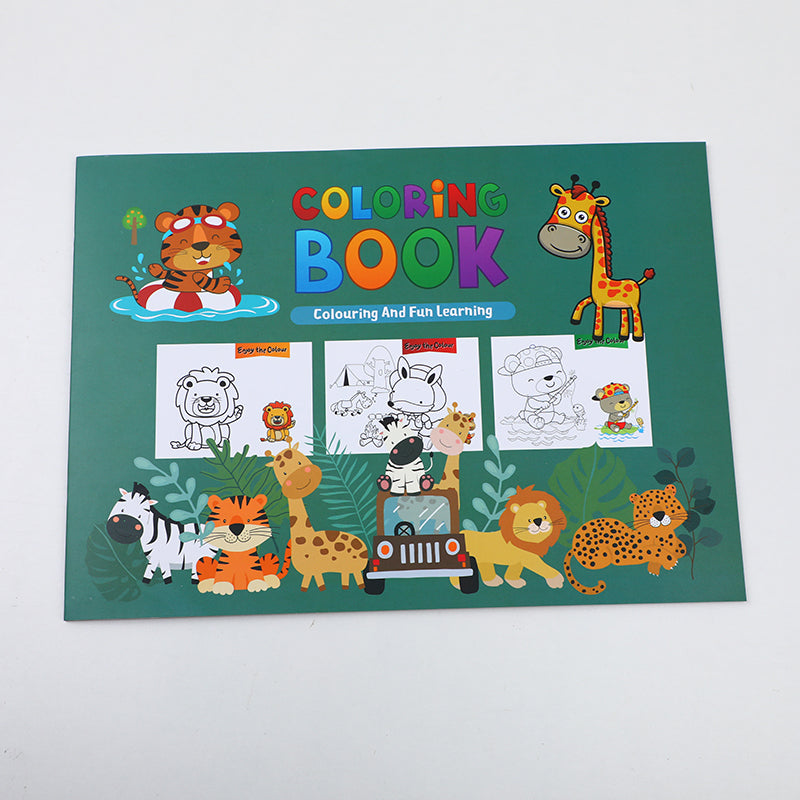 CUADERNO PARA COLOREAR DE ANIMALES A4 TIPO 2- 16 HOJAS