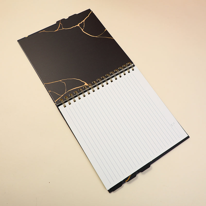CUADERNO B5 - NEGRO & DORADO