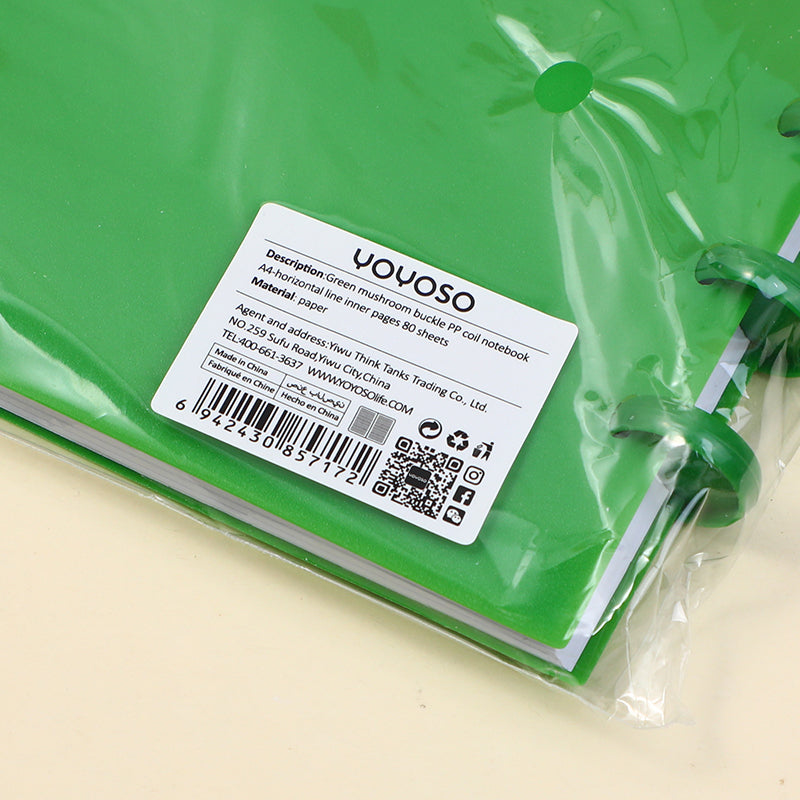 CUADERNO A4 ARGOLLADO -VERDE