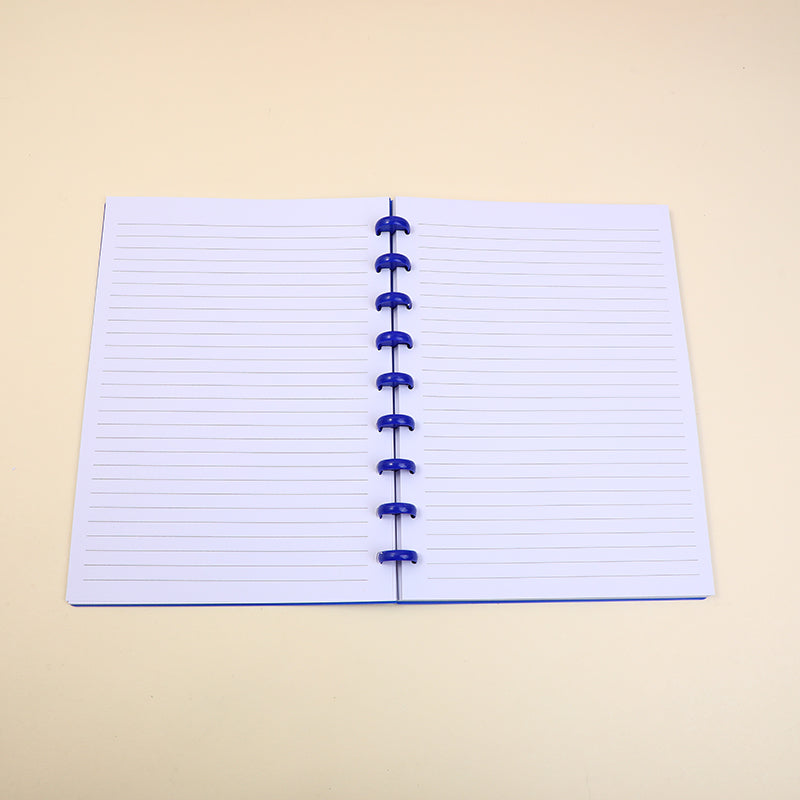 CUADERNO B5 ARGOLLADO - AZUL