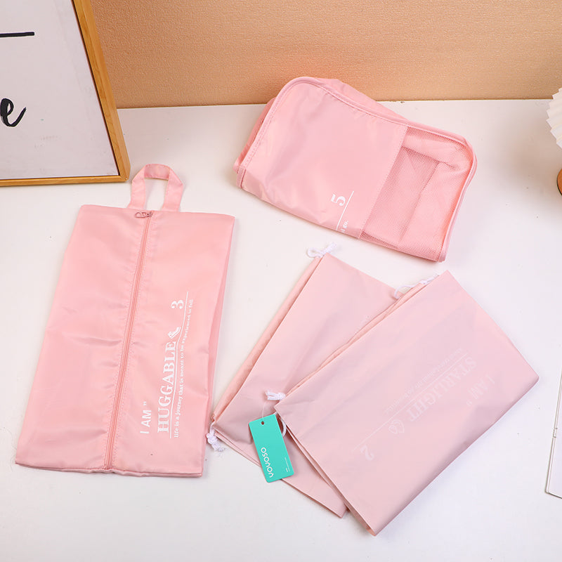 SET DE ORGANIZADORES PARA EQUIPAJE - ROSADO