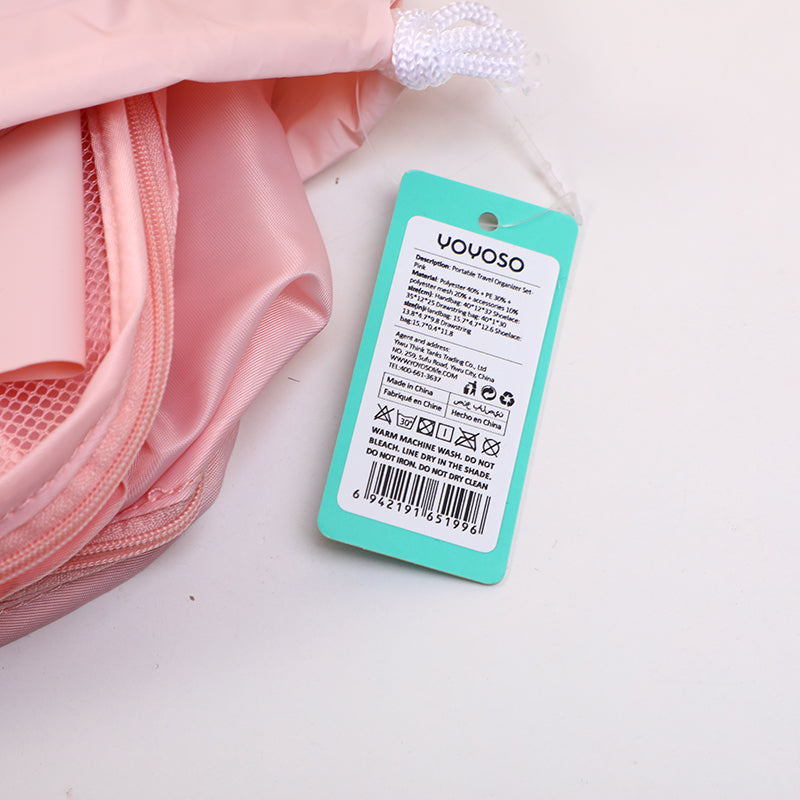 SET DE ORGANIZADORES PARA EQUIPAJE - ROSADO