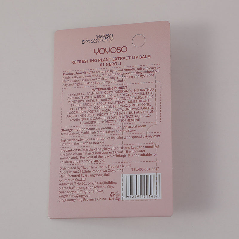 BALSAMO HIDRATANTE PARA LABIOS - NEROLI