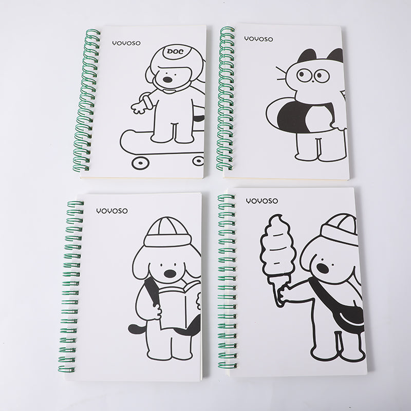 CUADERNO BLANCO CON NEGRO