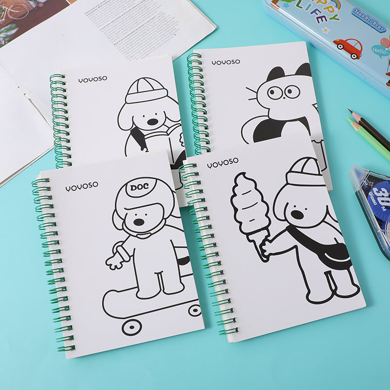 CUADERNO BLANCO CON NEGRO