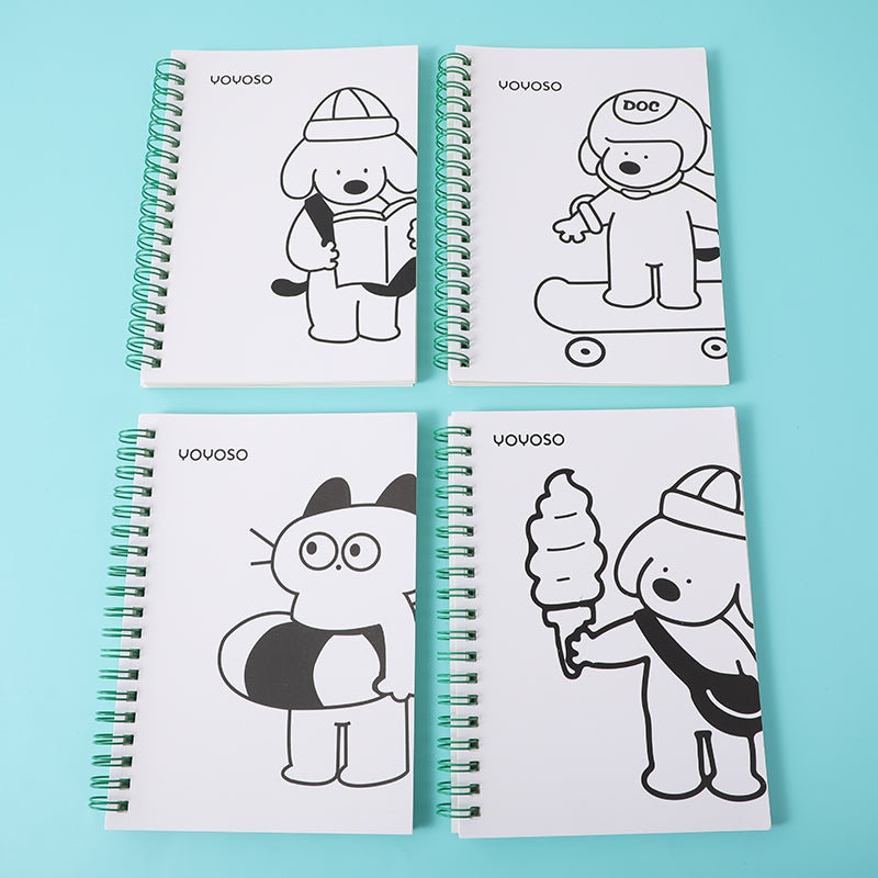 CUADERNO BLANCO CON NEGRO