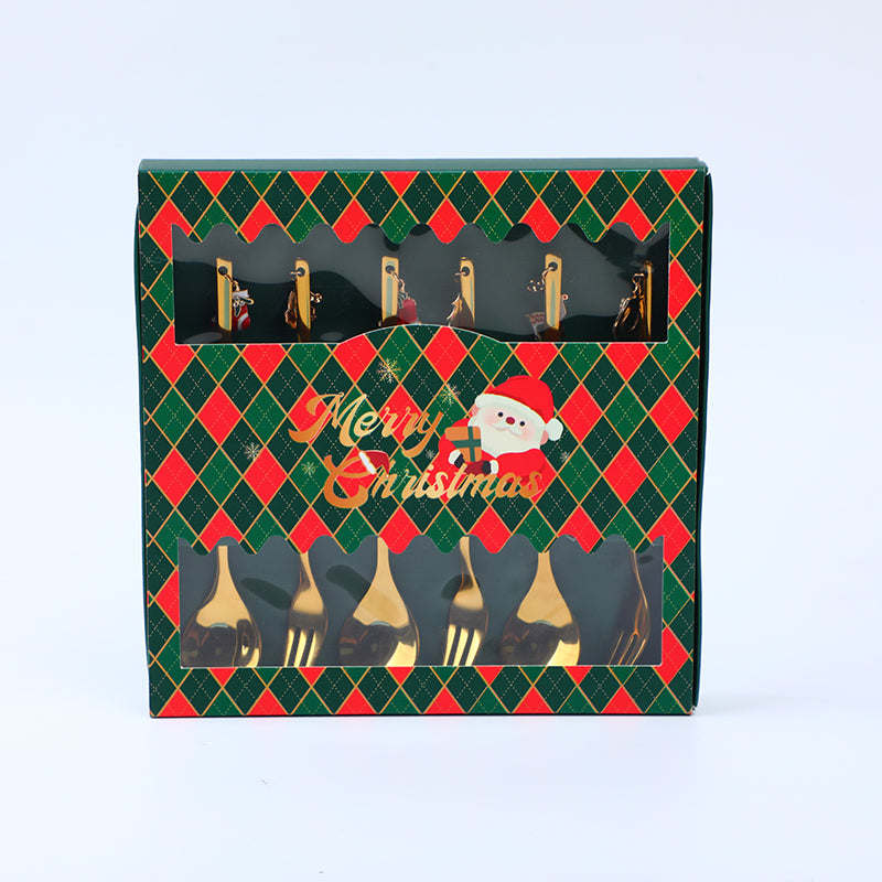 SET DE CUBIERTOS NAVIDEÑOS - 6UND