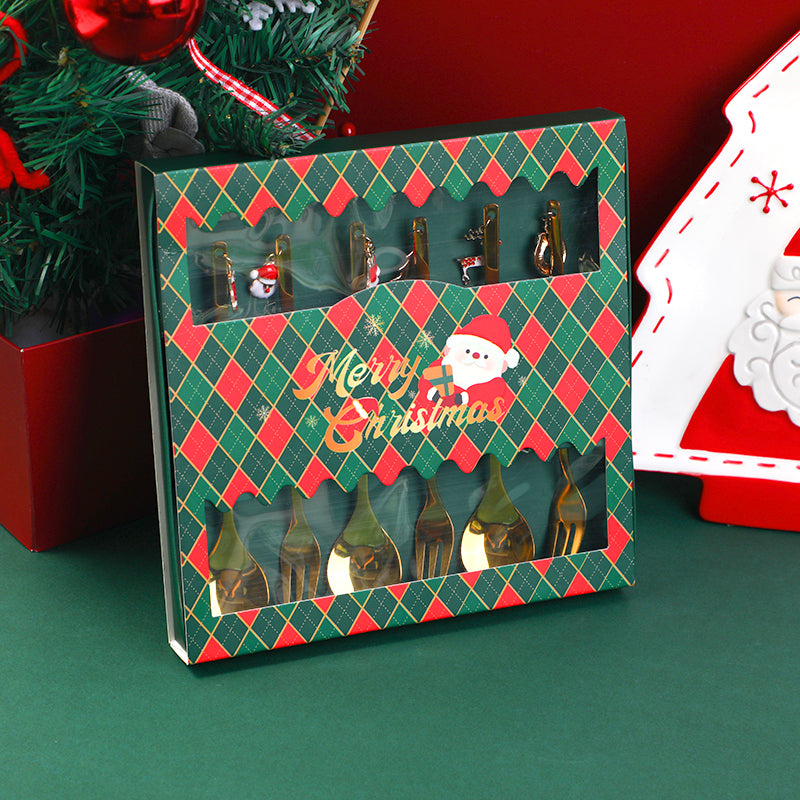 SET DE CUBIERTOS NAVIDEÑOS - 6UND