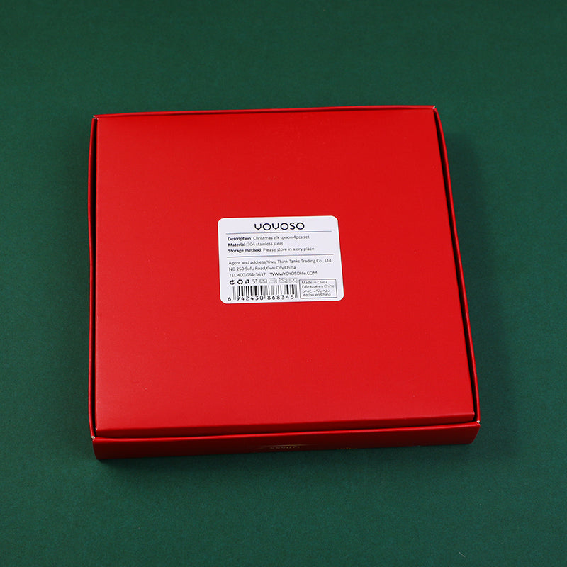 SET DE CUCHARAS DE RENO NAVIDEÑO - 4UND